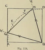 An illustration from Science and art drawing : complete geometrical course ; consisting of plane and solid geometry, orthographic and isometric projection, projection of shadow's the principles of map projection, graphic arithmetic and graphic statics (1895)