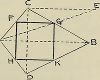 An illustration from Science and art drawing : complete geometrical course ; consisting of plane and solid geometry, orthographic and isometric projection, projection of shadow's the principles of map projection, graphic arithmetic and graphic statics (1895)