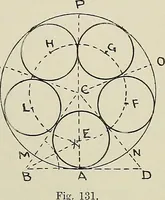 An illustration from Science and art drawing : complete geometrical course ; consisting of plane and solid geometry, orthographic and isometric projection, projection of shadow's the principles of map projection, graphic arithmetic and graphic statics (1895)