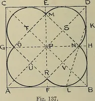 An illustration from Science and art drawing : complete geometrical course ; consisting of plane and solid geometry, orthographic and isometric projection, projection of shadow's the principles of map projection, graphic arithmetic and graphic statics (1895)