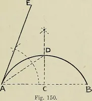 An illustration from Science and art drawing : complete geometrical course ; consisting of plane and solid geometry, orthographic and isometric projection, projection of shadow's the principles of map projection, graphic arithmetic and graphic statics (1895)