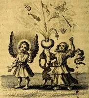 An illustration from Scola cordis. Sive aversi a deo cordis ad cumdem reductio, et instructio .. (1635)