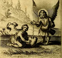 An illustration from Scola cordis. Sive aversi a deo cordis ad cumdem reductio, et instructio .. (1635)