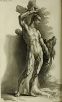 An illustration from Scvlptvræ veteris admiranda : sive, Delineatio vera perfectissimarvm eminentissimarvmqve statvarvm, unà cum artis hujus nobilissimæ theoria, serenissimo ac potentissimo principi ac domino, domino Carolo, comiti Palat. Rheni, S. Rom. imp. archith. & electori, Bavariæ duci, &c. &c. (1680)
