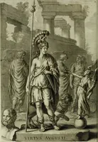 An illustration from Scvlptvræ veteris admiranda : sive, Delineatio vera perfectissimarvm eminentissimarvmqve statvarvm, unà cum artis hujus nobilissimæ theoria, serenissimo ac potentissimo principi ac domino, domino Carolo, comiti Palat. Rheni, S. Rom. imp. archith. & electori, Bavariæ duci, &c. &c. (1680)