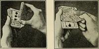 An illustration from Sealed mysteries : explaining the latest card mysteries and spirit tricks made public for the first time : with directions for constructing trick cards (1911)