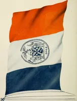 An illustration from Seal and flag of the city of New York : authorized by the committee appointed by the mayor to commemorate the two hundred and fiftieth anniversary of the installation of the first mayor and board of aldermen of the city of New York on June 24, 1665, and the adoption of the official city flag on June 24, 1915 (1915)