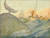 An illustration from The seashore book : Bob and Betty's summer with Captain Hawes (1912)