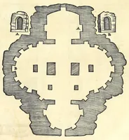 Picture 16 of 35 from Sebastiani Serlii Bononiensis De architectvra libri qvinqve ... : necnon extraordinarius quinquaginta portarum libellus in operis calce adiunctus hic demum conspicitur. (1569), leaf 185