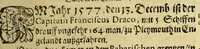 Picture 4 of 6 from Sechste Theil, kurtze, warhafftige Relation vnd Beschreibung der wunderbarsten vier Schiffarten, so jemals verricht worden. : Als nem[m]lich: Ferdinandi Magellani, Portugalesers, mit Sebastiano de Cano. Francisci Draconis Engeländers. Thomae Candisch Engeländers. Oliuarij von Noort, Niederländers. So alle vier vmb den gantzen Erdtkreiss gesegelt, auss vnterschiedenen Authoribus vnd Sprachen zusamen getragen, vnd mit nötigen Landt Charten, seinen Figurn vnd nützlichen Erklerungen geziert, vnd verfertiget. (1603), leaf 43