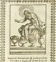 Picture 40 of 314 from Seconda nouissima editione delle Imagini de gli dei delli antichi di Vicenzo Cartari reggiano : ridotte da capo a piedi alle loro reali, & non più per l'adietro osseruate simiglianze : cauate da' marmi, bronzi, medaglie, gioie, & altre memorie antiche : con esquisito studio, & particolare diligenza (1626), leaf 107