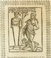 Picture 76 of 314 from Seconda nouissima editione delle Imagini de gli dei delli antichi di Vicenzo Cartari reggiano : ridotte da capo a piedi alle loro reali, & non più per l'adietro osseruate simiglianze : cauate da' marmi, bronzi, medaglie, gioie, & altre memorie antiche : con esquisito studio, & particolare diligenza (1626), leaf 185