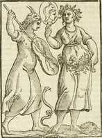 Picture 85 of 314 from Seconda nouissima editione delle Imagini de gli dei delli antichi di Vicenzo Cartari reggiano : ridotte da capo a piedi alle loro reali, & non più per l'adietro osseruate simiglianze : cauate da' marmi, bronzi, medaglie, gioie, & altre memorie antiche : con esquisito studio, & particolare diligenza (1626), leaf 203