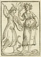 Picture 86 of 314 from Seconda nouissima editione delle Imagini de gli dei delli antichi di Vicenzo Cartari reggiano : ridotte da capo a piedi alle loro reali, & non più per l'adietro osseruate simiglianze : cauate da' marmi, bronzi, medaglie, gioie, & altre memorie antiche : con esquisito studio, & particolare diligenza (1626), leaf 204
