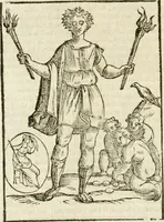 Picture 88 of 314 from Seconda nouissima editione delle Imagini de gli dei delli antichi di Vicenzo Cartari reggiano : ridotte da capo a piedi alle loro reali, & non più per l'adietro osseruate simiglianze : cauate da' marmi, bronzi, medaglie, gioie, & altre memorie antiche : con esquisito studio, & particolare diligenza (1626), leaf 209