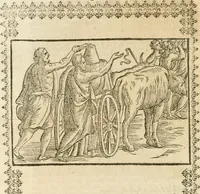 Picture 91 of 314 from Seconda nouissima editione delle Imagini de gli dei delli antichi di Vicenzo Cartari reggiano : ridotte da capo a piedi alle loro reali, & non più per l'adietro osseruate simiglianze : cauate da' marmi, bronzi, medaglie, gioie, & altre memorie antiche : con esquisito studio, & particolare diligenza (1626), leaf 219