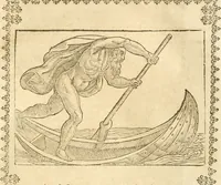 An illustration from Seconda nouissima editione delle Imagini de gli dei delli antichi di Vicenzo Cartari reggiano : ridotte da capo a piedi alle loro reali, & non più per l'adietro osseruate simiglianze : cauate da' marmi, bronzi, medaglie, gioie, & altre memorie antiche : con esquisito studio, & particolare diligenza (1626)
