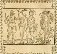 Picture 131 of 314 from Seconda nouissima editione delle Imagini de gli dei delli antichi di Vicenzo Cartari reggiano : ridotte da capo a piedi alle loro reali, & non più per l'adietro osseruate simiglianze : cauate da' marmi, bronzi, medaglie, gioie, & altre memorie antiche : con esquisito studio, & particolare diligenza (1626), leaf 318