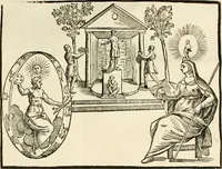 Picture 8 of 314 from Seconda nouissima editione delle Imagini de gli dei delli antichi di Vicenzo Cartari reggiano : ridotte da capo a piedi alle loro reali, & non più per l'adietro osseruate simiglianze : cauate da' marmi, bronzi, medaglie, gioie, & altre memorie antiche : con esquisito studio, & particolare diligenza (1626), leaf 36