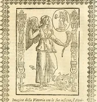 Picture 152 of 314 from Seconda nouissima editione delle Imagini de gli dei delli antichi di Vicenzo Cartari reggiano : ridotte da capo a piedi alle loro reali, & non più per l'adietro osseruate simiglianze : cauate da' marmi, bronzi, medaglie, gioie, & altre memorie antiche : con esquisito studio, & particolare diligenza (1626), leaf 372