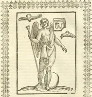 Picture 163 of 314 from Seconda nouissima editione delle Imagini de gli dei delli antichi di Vicenzo Cartari reggiano : ridotte da capo a piedi alle loro reali, & non più per l'adietro osseruate simiglianze : cauate da' marmi, bronzi, medaglie, gioie, & altre memorie antiche : con esquisito studio, & particolare diligenza (1626), leaf 396