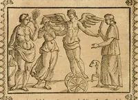 Picture 183 of 314 from Seconda nouissima editione delle Imagini de gli dei delli antichi di Vicenzo Cartari reggiano : ridotte da capo a piedi alle loro reali, & non più per l'adietro osseruate simiglianze : cauate da' marmi, bronzi, medaglie, gioie, & altre memorie antiche : con esquisito studio, & particolare diligenza (1626), leaf 439