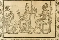 Picture 216 of 314 from Seconda nouissima editione delle Imagini de gli dei delli antichi di Vicenzo Cartari reggiano : ridotte da capo a piedi alle loro reali, & non più per l'adietro osseruate simiglianze : cauate da' marmi, bronzi, medaglie, gioie, & altre memorie antiche : con esquisito studio, & particolare diligenza (1626), leaf 511