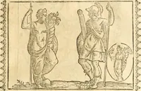 Picture 218 of 314 from Seconda nouissima editione delle Imagini de gli dei delli antichi di Vicenzo Cartari reggiano : ridotte da capo a piedi alle loro reali, & non più per l'adietro osseruate simiglianze : cauate da' marmi, bronzi, medaglie, gioie, & altre memorie antiche : con esquisito studio, & particolare diligenza (1626), leaf 514