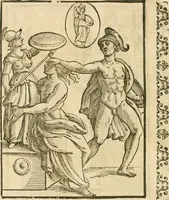 Picture 221 of 314 from Seconda nouissima editione delle Imagini de gli dei delli antichi di Vicenzo Cartari reggiano : ridotte da capo a piedi alle loro reali, & non più per l'adietro osseruate simiglianze : cauate da' marmi, bronzi, medaglie, gioie, & altre memorie antiche : con esquisito studio, & particolare diligenza (1626), leaf 517