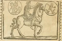 Picture 230 of 314 from Seconda nouissima editione delle Imagini de gli dei delli antichi di Vicenzo Cartari reggiano : ridotte da capo a piedi alle loro reali, & non più per l'adietro osseruate simiglianze : cauate da' marmi, bronzi, medaglie, gioie, & altre memorie antiche : con esquisito studio, & particolare diligenza (1626), leaf 535
