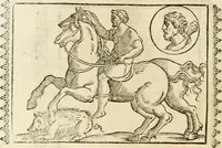 Picture 237 of 314 from Seconda nouissima editione delle Imagini de gli dei delli antichi di Vicenzo Cartari reggiano : ridotte da capo a piedi alle loro reali, & non più per l'adietro osseruate simiglianze : cauate da' marmi, bronzi, medaglie, gioie, & altre memorie antiche : con esquisito studio, & particolare diligenza (1626), leaf 543