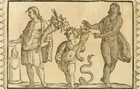 Picture 251 of 314 from Seconda nouissima editione delle Imagini de gli dei delli antichi di Vicenzo Cartari reggiano : ridotte da capo a piedi alle loro reali, & non più per l'adietro osseruate simiglianze : cauate da' marmi, bronzi, medaglie, gioie, & altre memorie antiche : con esquisito studio, & particolare diligenza (1626), leaf 559