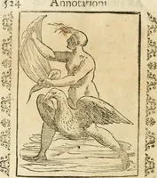 Picture 254 of 314 from Seconda nouissima editione delle Imagini de gli dei delli antichi di Vicenzo Cartari reggiano : ridotte da capo a piedi alle loro reali, & non più per l'adietro osseruate simiglianze : cauate da' marmi, bronzi, medaglie, gioie, & altre memorie antiche : con esquisito studio, & particolare diligenza (1626), leaf 563