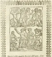 Picture 21 of 314 from Seconda nouissima editione delle Imagini de gli dei delli antichi di Vicenzo Cartari reggiano : ridotte da capo a piedi alle loro reali, & non più per l'adietro osseruate simiglianze : cauate da' marmi, bronzi, medaglie, gioie, & altre memorie antiche : con esquisito studio, & particolare diligenza (1626), leaf 75