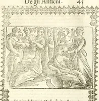 Picture 27 of 314 from Seconda nouissima editione delle Imagini de gli dei delli antichi di Vicenzo Cartari reggiano : ridotte da capo a piedi alle loro reali, & non più per l'adietro osseruate simiglianze : cauate da' marmi, bronzi, medaglie, gioie, & altre memorie antiche : con esquisito studio, & particolare diligenza (1626), leaf 84