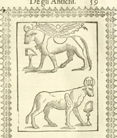 Picture 35 of 314 from Seconda nouissima editione delle Imagini de gli dei delli antichi di Vicenzo Cartari reggiano : ridotte da capo a piedi alle loro reali, & non più per l'adietro osseruate simiglianze : cauate da' marmi, bronzi, medaglie, gioie, & altre memorie antiche : con esquisito studio, & particolare diligenza (1626), leaf 98