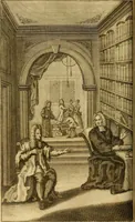 An illustration from The secrets of the invisible world disclos'd: or, an universal history of apparitions sacred and prophane, under all denominations; whether, angelical, diabolical, or human-souls departed. Shewing I. Their various returns to this world; with sure rules to know, by their manner of appearing, if they are good or evil ones. II. The differences of the apparitions of antient and modern times; and an enquiry into the scriptural doctrine of spirits. III. The many species of apparitions, their real existence, and operations by divine appointement. IV. The nature of seeing ghosts before, and after, death; and how we should behave towards them. V. The effects of fancy, vapours, dreams, hyppo, and of real, or imaginary appearances. VI. A collection of the most authentic relations of apparitions, particularly that surprizing one attested by the learned Dr. Scott (1729)