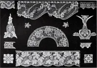 An illustration from Section française (class 84); dentelles, broderies, passementeries et dessins (1908)