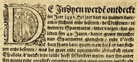 Picture 4 of 17 from Seer cort verhael vande destructie van d'Indien (1578), leaf 16