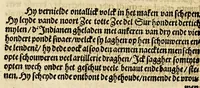 An illustration from Seer cort verhael vande destructie van d'Indien (1578)