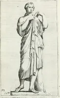 An illustration from Segmenta nobilium signorum e statuaru : quæ temporis dentem inuidium euasere Urbis æternæ ruinis erepta, typis æneis ab se commissa perptuæ uenerationis monimentum (1638)