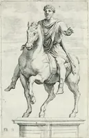 An illustration from Segmenta nobilium signorum e statuaru : quæ temporis dentem inuidium euasere Urbis æternæ ruinis erepta, typis æneis ab se commissa perptuæ uenerationis monimentum (1638)