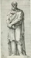 An illustration from Segmenta nobilium signorum e statuaru : quæ temporis dentem inuidium euasere Urbis æternæ ruinis erepta, typis æneis ab se commissa perptuæ uenerationis monimentum (1638)