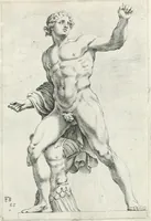 An illustration from Segmenta nobilium signorum e statuaru : quæ temporis dentem inuidium euasere Urbis æternæ ruinis erepta, typis æneis ab se commissa perptuæ uenerationis monimentum (1638)