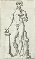 An illustration from Segmenta nobilium signorum e statuaru : quæ temporis dentem inuidium euasere Urbis æternæ ruinis erepta, typis æneis ab se commissa perptuæ uenerationis monimentum (1638)