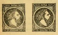 An illustration from Segunda edición del catálogo descriptivo de los sellos de correos de España y sus colonias (1890)