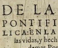 An illustration from Segvnda parte de la Historia pontifical y catholica : en la qval se prosigven las vidas, y hechos de Clemente Quinto, y de los demas pontifices sus predecessores, hasta Pio Quinto : contienese ansi mismo la recapitulacion de las cosas y reyes de España : con vna mas particular relacion de las esclarecidas hazañas de los reyes catholicos, y del inuictissimo Cesar Carlos V. Maximo, y del serenissimo y muy catholico rey don Felipe II (1613)