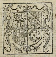 An illustration from Segvnda parte de la Historia pontifical y catholica : en la qval se prosigven las vidas, y hechos de Clemente Quinto, y de los demas pontifices sus predecessores, hasta Pio Quinto : contienese ansi mismo la recapitulacion de las cosas y reyes de España : con vna mas particular relacion de las esclarecidas hazañas de los reyes catholicos, y del inuictissimo Cesar Carlos V. Maximo, y del serenissimo y muy catholico rey don Felipe II (1613)