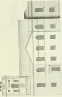 An illustration from Select architecture : being regular designs of plans and elevations well suited to both town and country : in which the magnificence and beauty, the purity and simplicity of designing, for every species of that noble art, is accurately treated, and with great variety exemplified, from the plain town-house to the stately hotel, and in the country from the genteel and convenient farm-house to the parochial church : with suitable embellishments : also bridges, baths, summer-houses, &c. ... : illustrated with fifty copper plates, quarto (1755)