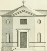 An illustration from Select architecture : being regular designs of plans and elevations well suited to both town and country : in which the magnificence and beauty, the purity and simplicity of designing, for every species of that noble art, is accurately treated, and with great variety exemplified, from the plain town-house to the stately hotel, and in the country from the genteel and convenient farm-house to the parochial church : with suitable embellishments : also bridges, baths, summer-houses, &c. ... : illustrated with fifty copper plates, quarto (1755)